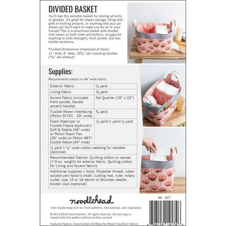 Noodlehead- Divided Basket- Paper Pattern