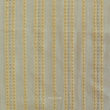 Woven Cotton Fabric- “Stitch Stripe in Sage”- Lucky Loom- Fableism- 44” Wide