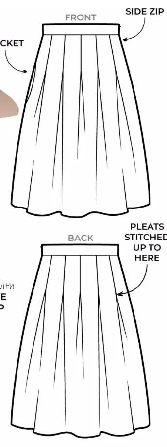 Candice Skirt- Style Arc Paper Pattern- Sizes 4-16, 10-22