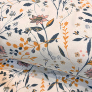 Floral on Cream Cotton Flannel- 