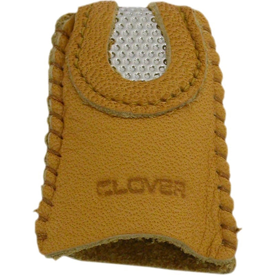 Clover Double Sided Leather Thimble- Tan #616