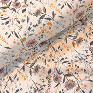 Floral on Cream Cotton Flannel- 