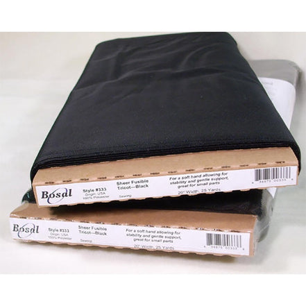 Bosal Sheer Fusible Tricot 20”- Black #333