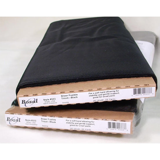 Bosal Sheer Fusible Tricot 20”- Black #333