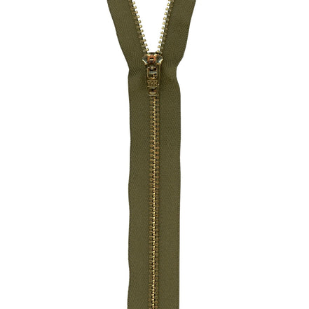 7" Jeans Zipper- YKK- Army Green