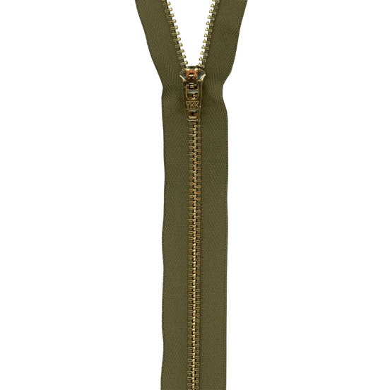 7" Jeans Zipper- YKK- Army Green