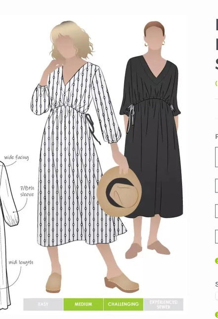 Naomi Woven Dress- Style Arc Paper Pattern- Sizes 4-16, 10-22