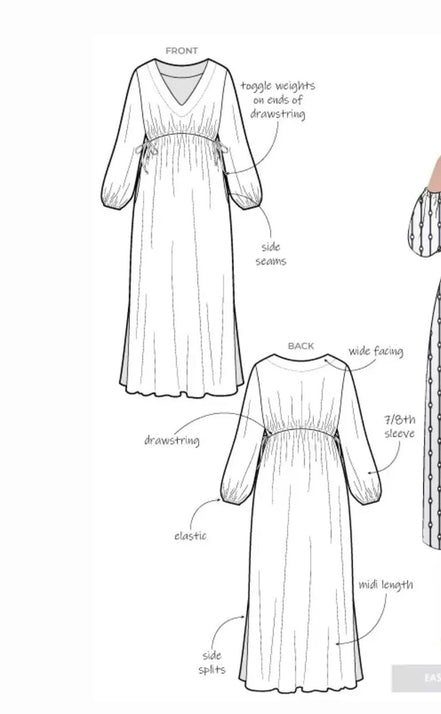 Naomi Woven Dress- Style Arc Paper Pattern- Sizes 4-16, 10-22