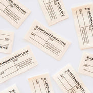 Simple Handmade Organic Cotton Write-in Labels- Pack of 4- Sarah Hearts