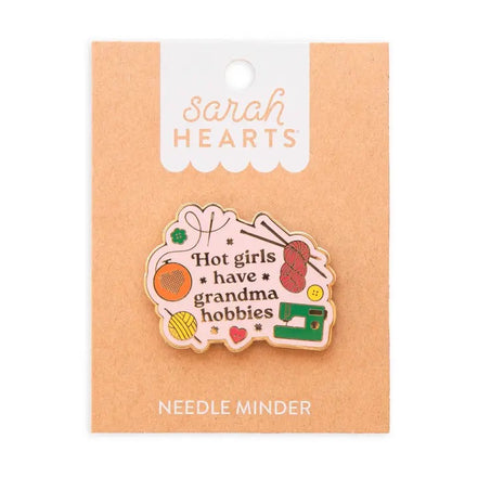 Hot Girls Have Grandma Hobbies Magnetic Needle Minder- Sarah Hearts