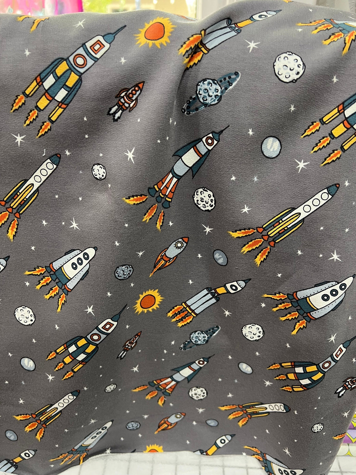 Cotton French Terry- Space- Rock Gray- 59” Wide