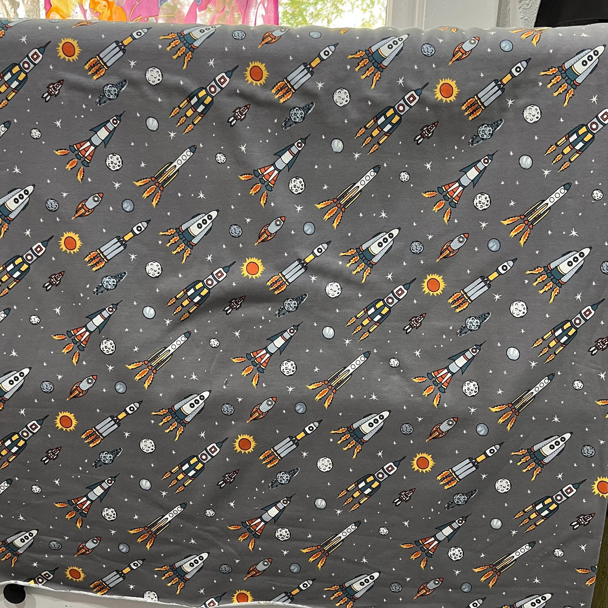 Cotton French Terry- Space- Rock Gray- 59” Wide