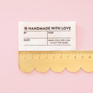 Simple Handmade Organic Cotton Write-in Labels- Pack of 4- Sarah Hearts