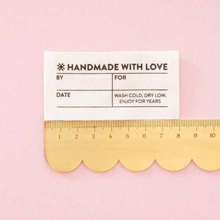 Simple Handmade Organic Cotton Write-in Labels- Pack of 4- Sarah Hearts
