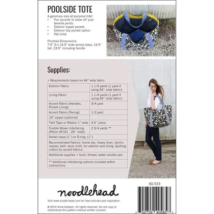 Noodlehead- Poolside Tote- Paper Pattern
