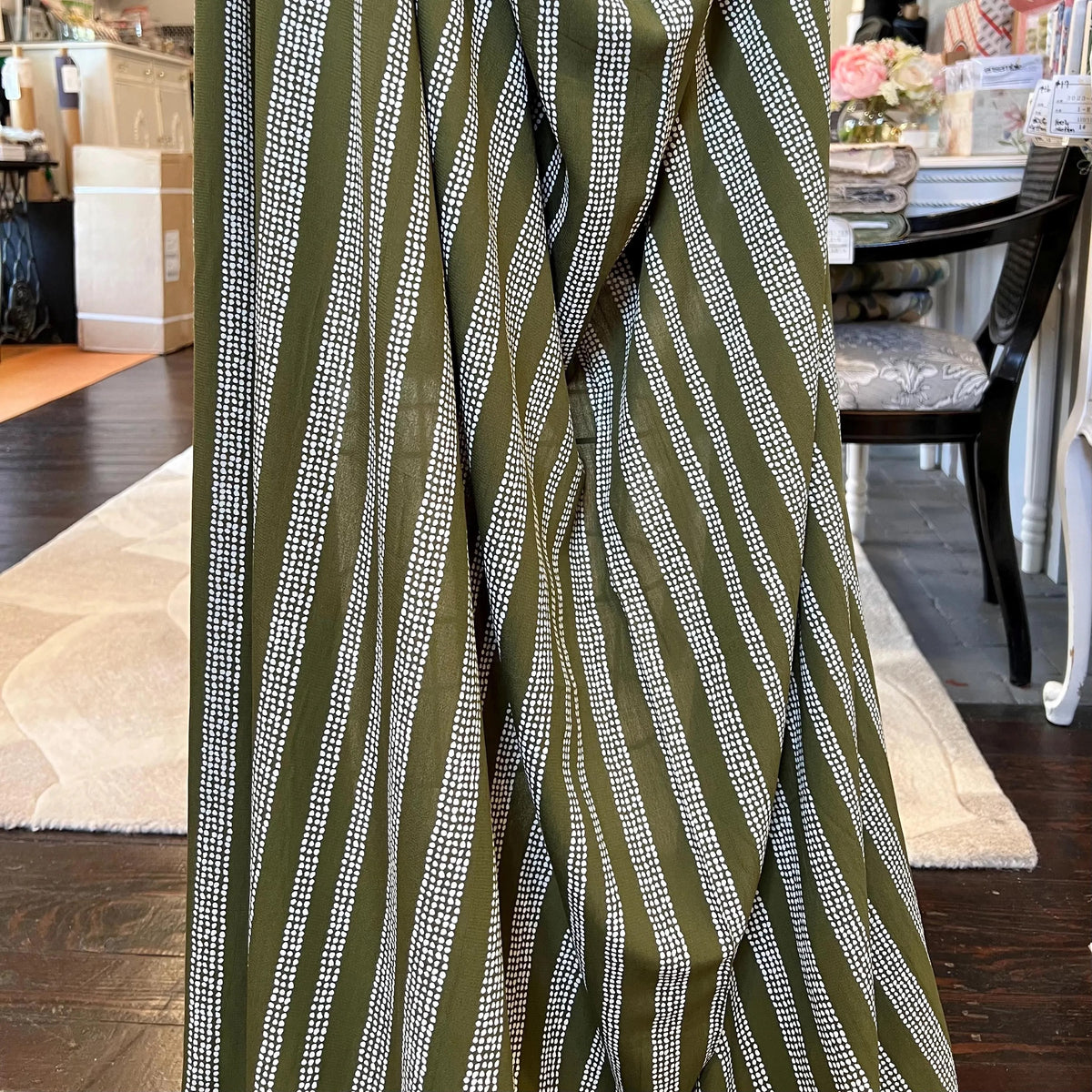 Gaia Ivy Green- White on Green- Kelsey Viscose - Atelier Brunette France- 54