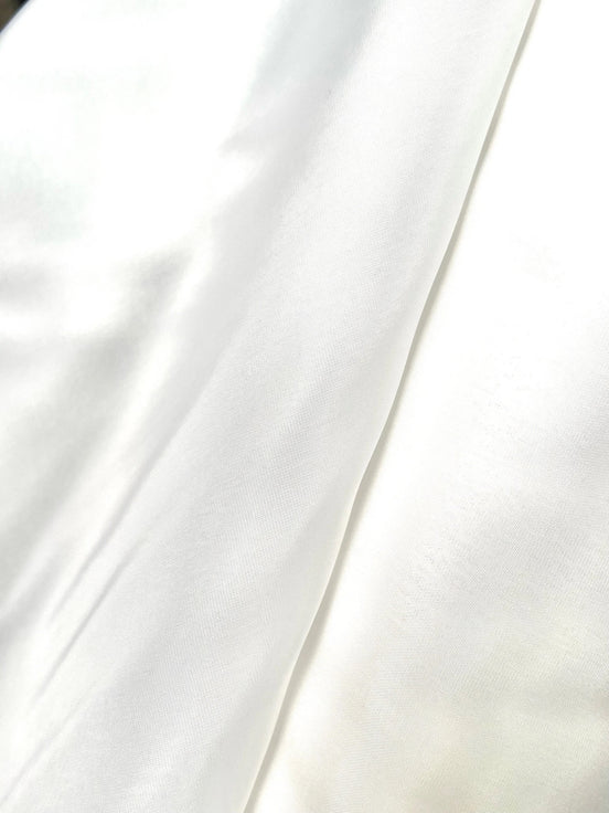 White Cupra Bemberg Rayon Lining Fabric- 48 Inch Wide