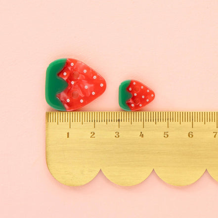 Strawberry Large 1" Buttons- Sarah Hearts