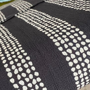 Gaia Deep Charcoal- White on Charcoal (almost black)- Kelsey Viscose - Atelier Brunette France