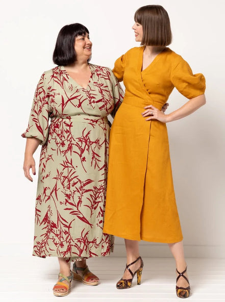 Millicent Wrap Dress- Style Arc Paper Pattern- Sizes 4-16, 10-22