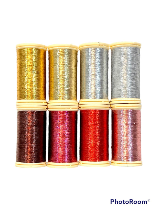 Sajou Selection Box- 8 Spools "Shocking Pink" METALLIC THREAD- Great Deal