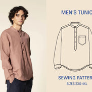Men's Classic Tunic- Wardrobe By Me- Paper Pattern- Sizes 2XS-4XL