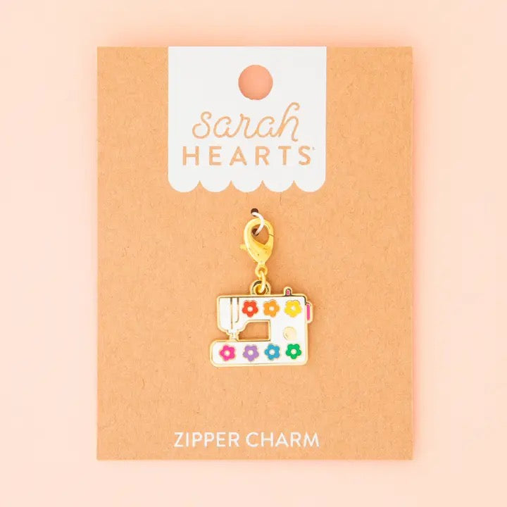 Sewing Machine Removable Zipper Charm- Sarah Heart
