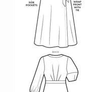 Millicent Wrap Dress- Style Arc Paper Pattern- Sizes 4-16, 10-22