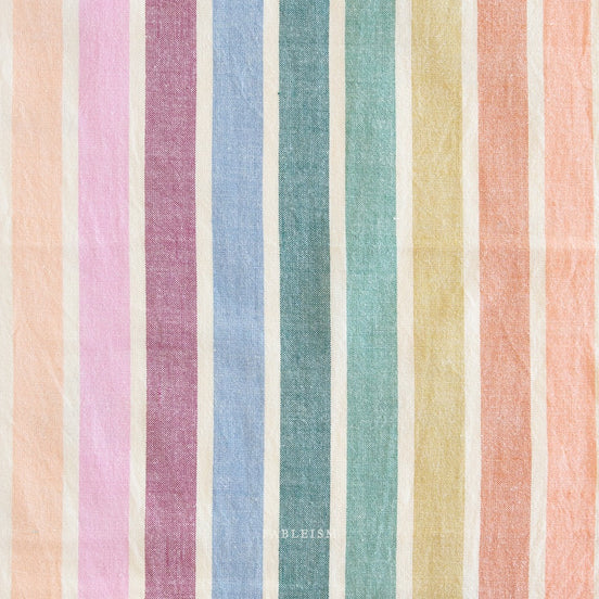 Striped Cotton Fabric- "Wings in Rainbow"- Lucky Loom- Fableism- Woven Cotton- 44” Wide