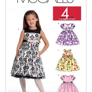 McCall's Sewing Pattern Children's/Girls' Lined Dirndl Dresses- M5793- (2-3-4-5), (6-7-8)