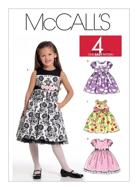 McCall's Sewing Pattern Children's/Girls' Lined Dirndl Dresses- M5793- (2-3-4-5), (6-7-8)