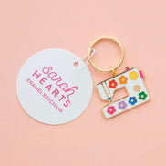 Daisy Sewing Machine Enamel Keychain - Bag Charm- Sarah Hearts
