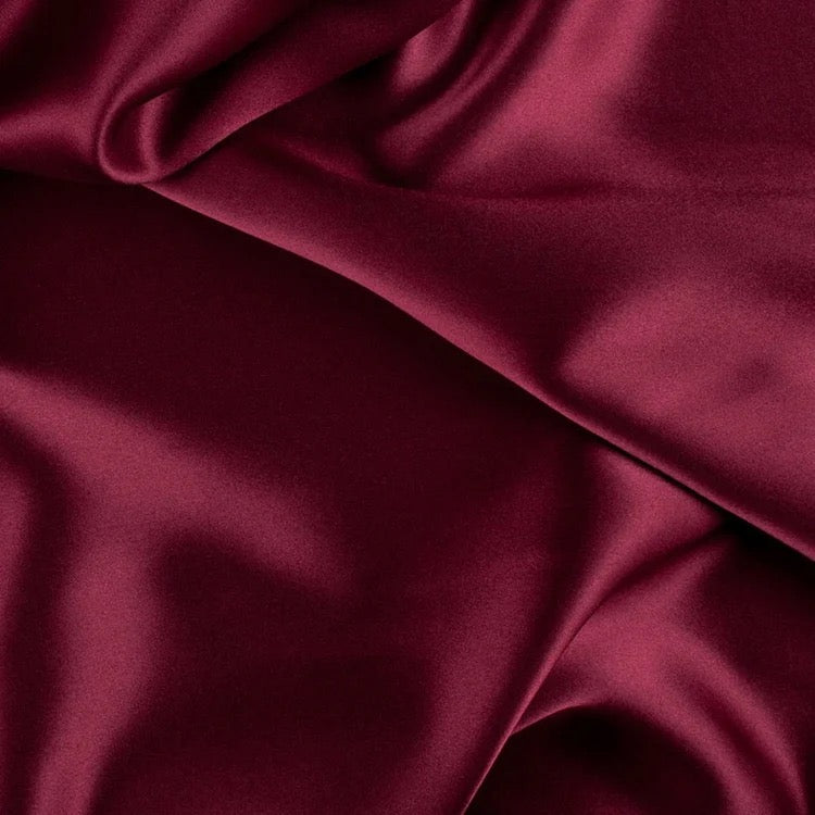 372 Dark Wine Silk Charmeuse- 44” Wide- 19MM