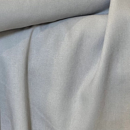 Medium Gray "Fog" Brussels Washer Linen- Rayon Blend Fabric- 52" Wide