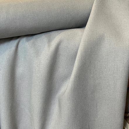 Medium Gray "Fog" Brussels Washer Linen- Rayon Blend Fabric- 52" Wide