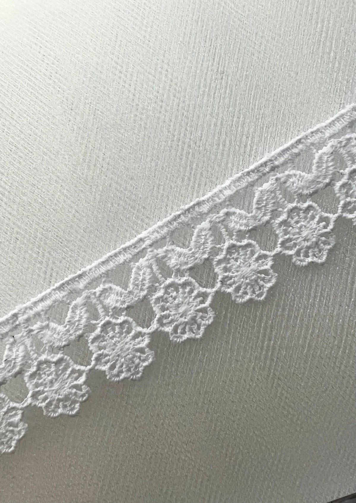 White Floral Guipure- Lace Trim 3757