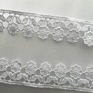 White Floral Guipure- Lace Trim 3757