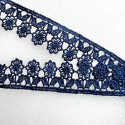 Navy Floral Guipure- Lace Trim 3757