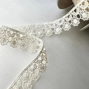 Ivory Floral Guipure- Lace Trim 3757
