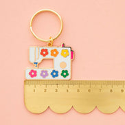 Daisy Sewing Machine Enamel Keychain - Bag Charm- Sarah Hearts
