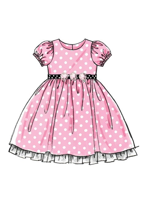 McCall's Sewing Pattern Children's/Girls' Lined Dirndl Dresses- M5793- (2-3-4-5), (6-7-8)