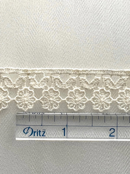 Ivory Floral Guipure- Lace Trim 3757