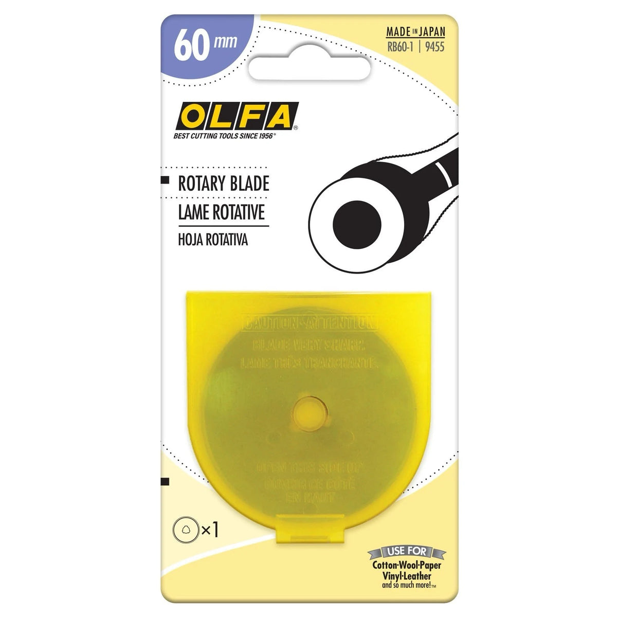 Olfa Rotary Cutter Blade 60mm- One Blade Replacement