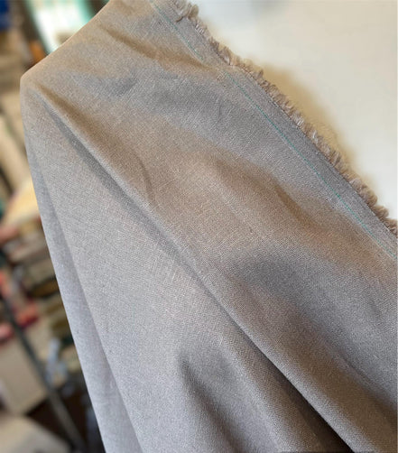 Taupe “Moss" Brussels Washer Linen- Rayon Blend Fabric- 52" Wide