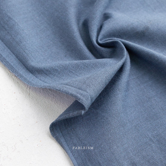 Watercolor Wovens- French Blue- Fableism- Cotton Woven- 44” Wide