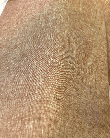 Brussels Washer Yarn Dye- Linen Rayon Blend- “Chestnut” Brown- 52" Wide