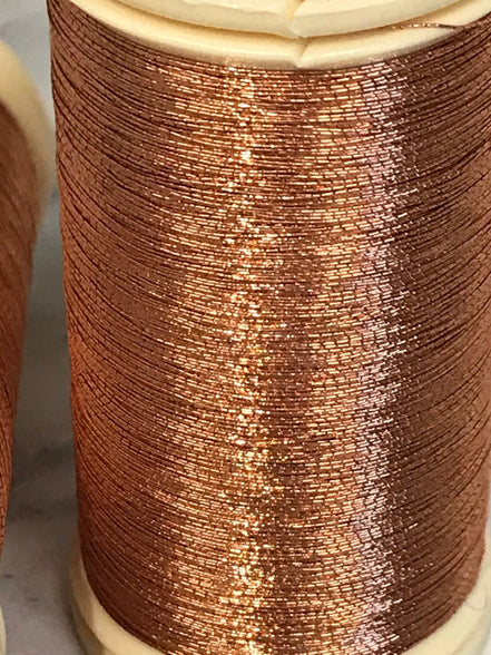 Sajou No. 130- COPPER Metallic Thread- Fil au Chinois- Spool (100m) or Cone (1000m)