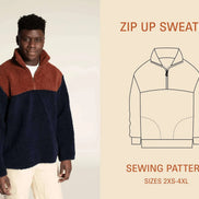 Zip-Up Sweater- Wardrobe By Me- Paper Pattern- Sizes 2XS- 4XL