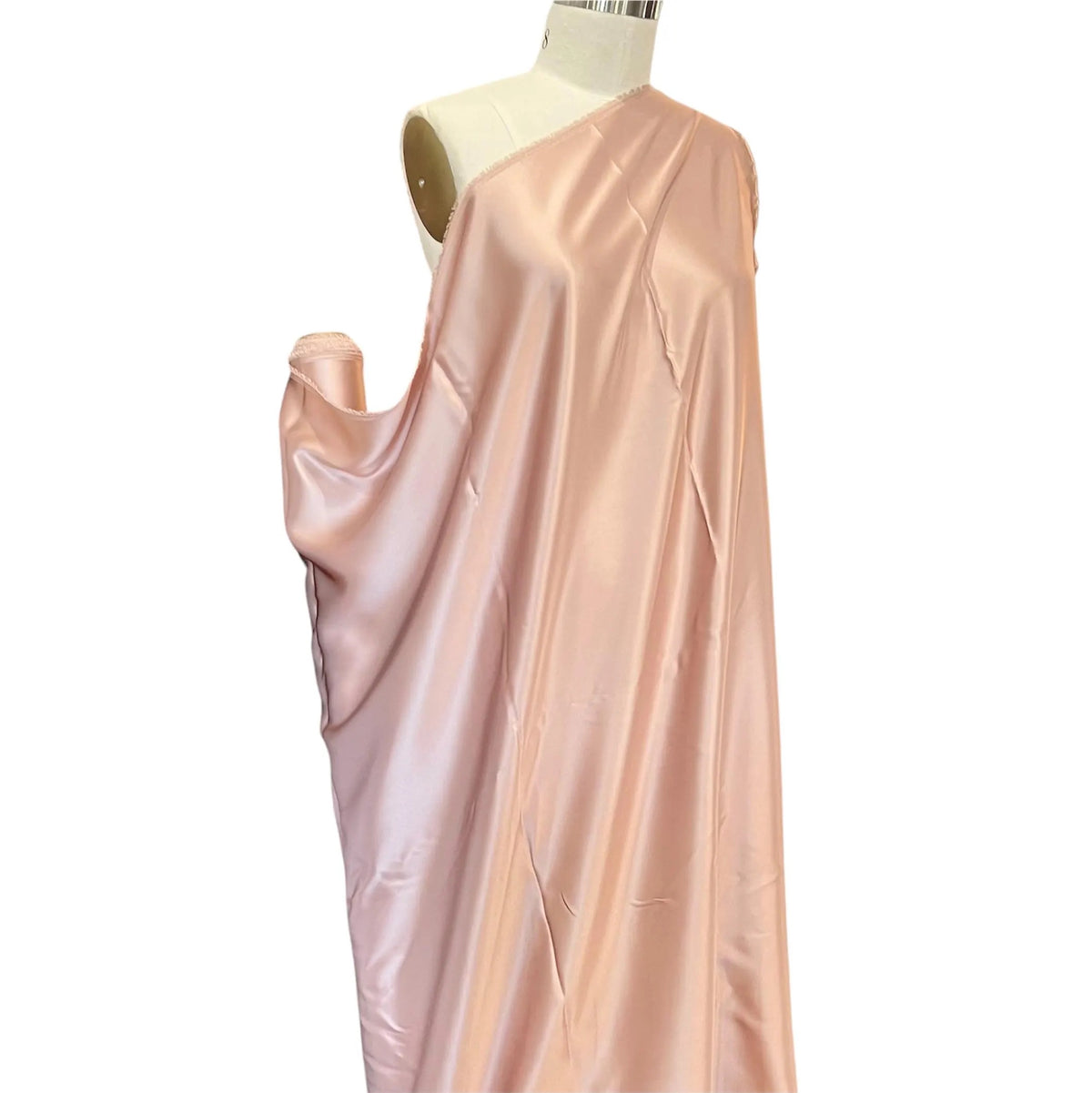 Pale Dusty Rose Pink Pure Silk Charmeuse Fabric- 44” Wide- (367)