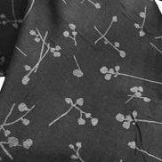 Gray Botanical on Black 